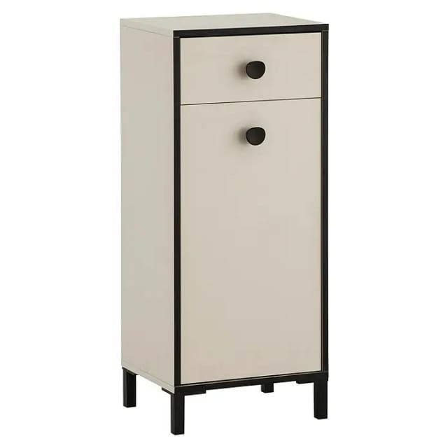 SCHILDMEYER Highboard »Edda«, BxH: 40,3 x 96,4 cm, cremebeige - weiss