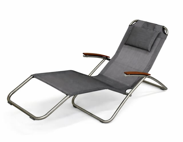LECO Sonnenliege »ELEGANCE«, BxLxH: 65 x 177 x 109 cm - grau