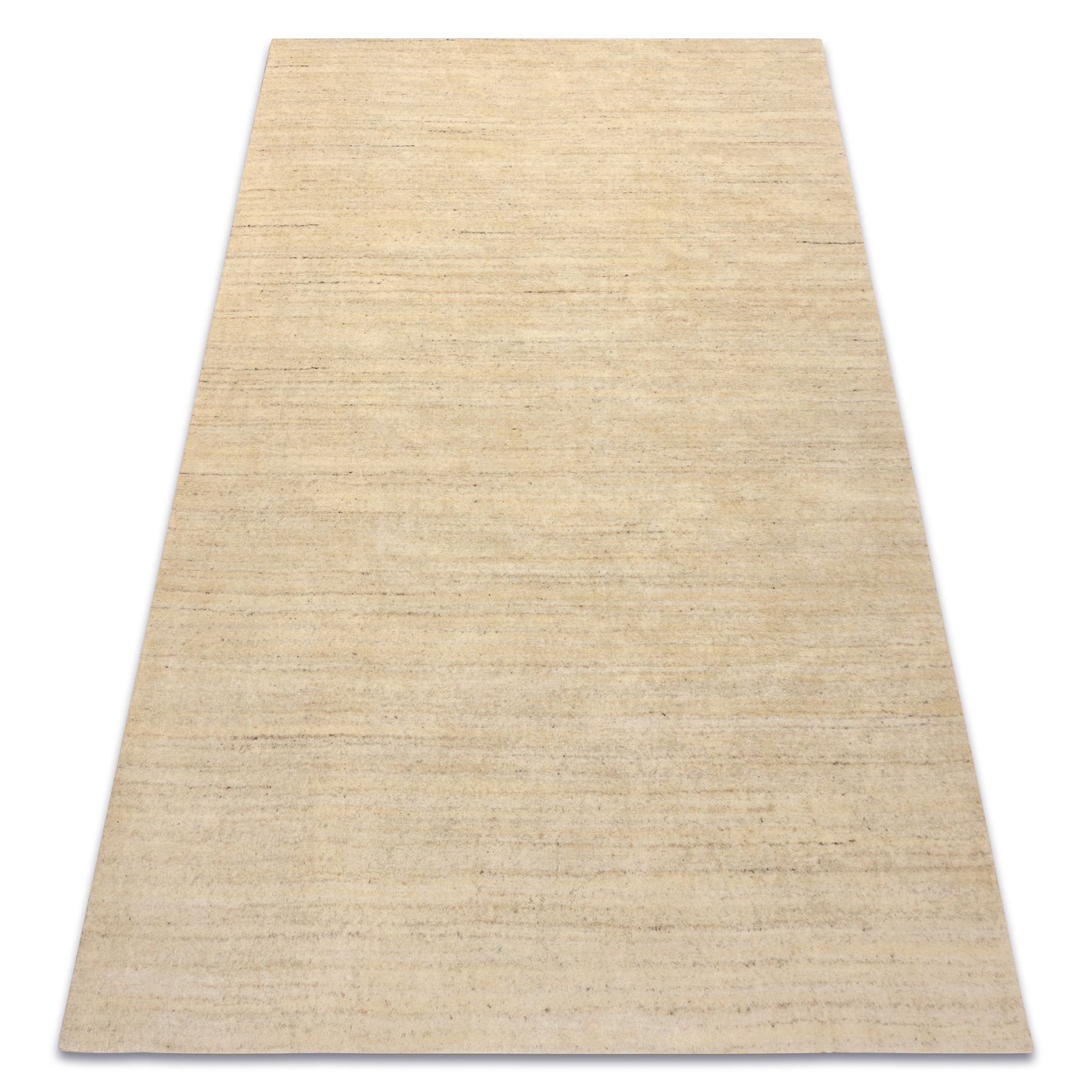 Wollteppich Berber Loom Natural Creme - Handgewebt, Mélange, Dick Beige 60x90 Cm
