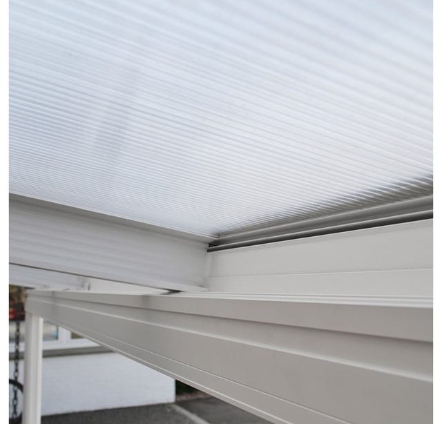 HOME DELUXE Terrassenüberdachung »SOLIS«, 434x303x206/250 cm, Weiß - weiss