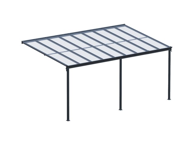 HOME DELUXE Terrassenüberdachung »SOLIS«, 557x303x206/250 cm, Grau