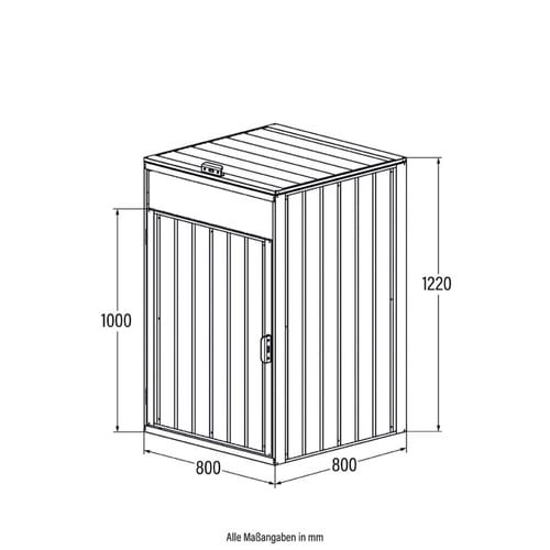 HOME DELUXE Mülltonnenbox »CUBO«, 4x 240L - grau
