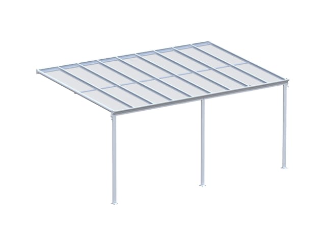 HOME DELUXE Terrassenüberdachung »SOLIS«, 557x303x206/250 cm, Weiß - weiss