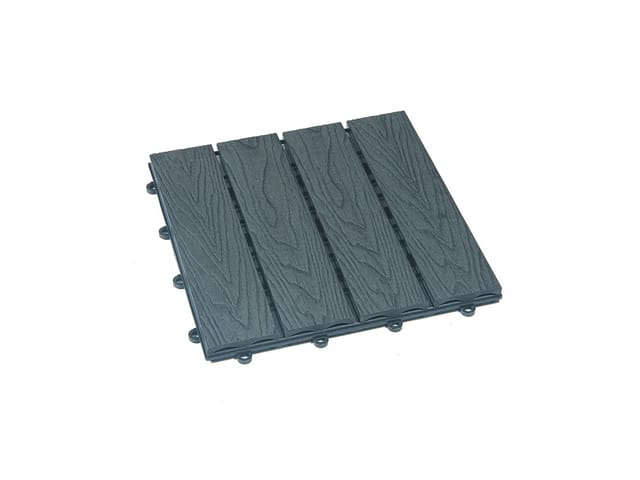 Holzfliesen »BAVARO Premium«, Anthrazit 1 m2 - grau