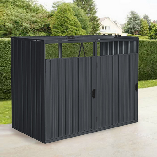 HOME DELUXE Mülltonnenbox »CUBO«, 2x 240 L - grau Bild 3