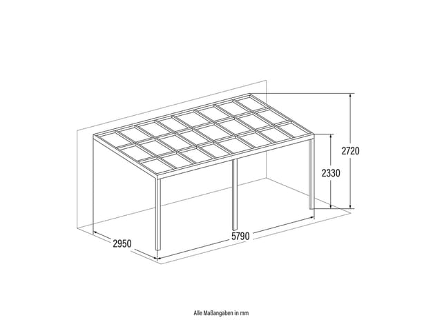 HOME DELUXE Terrassenüberdachung »SOLIS DELUXE«, 579x295x233 / 272 cm, Weiß - weiss