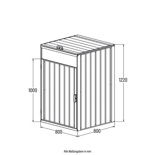 HOME DELUXE Mülltonnenbox »CUBO«, 1x 240L Erweiterung - grau Bild 2