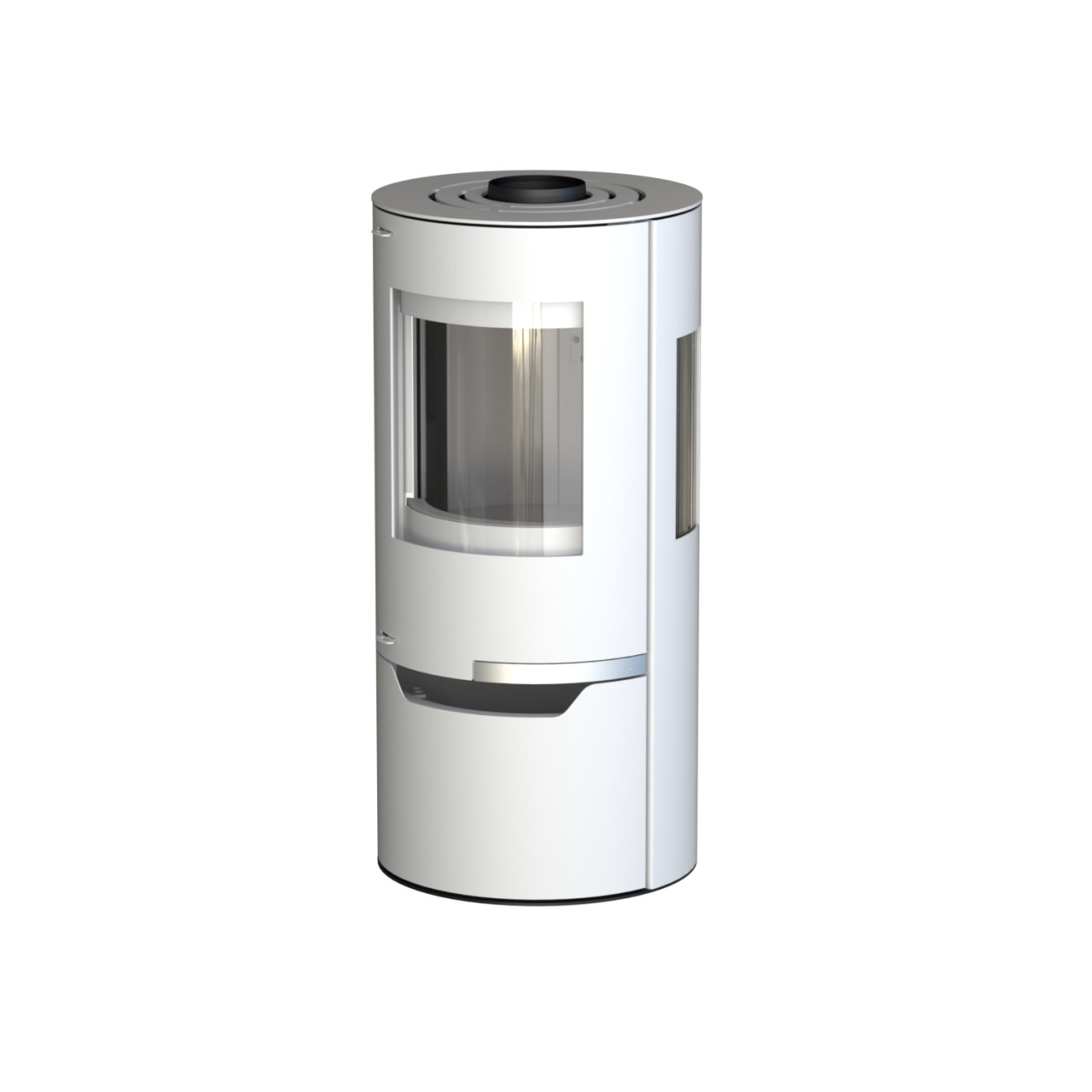 THERMIA Kaminofen &raquo;Hiron Trio&laquo;, Wei&szlig;, Stahl, 6 kW - weiss Bild 2