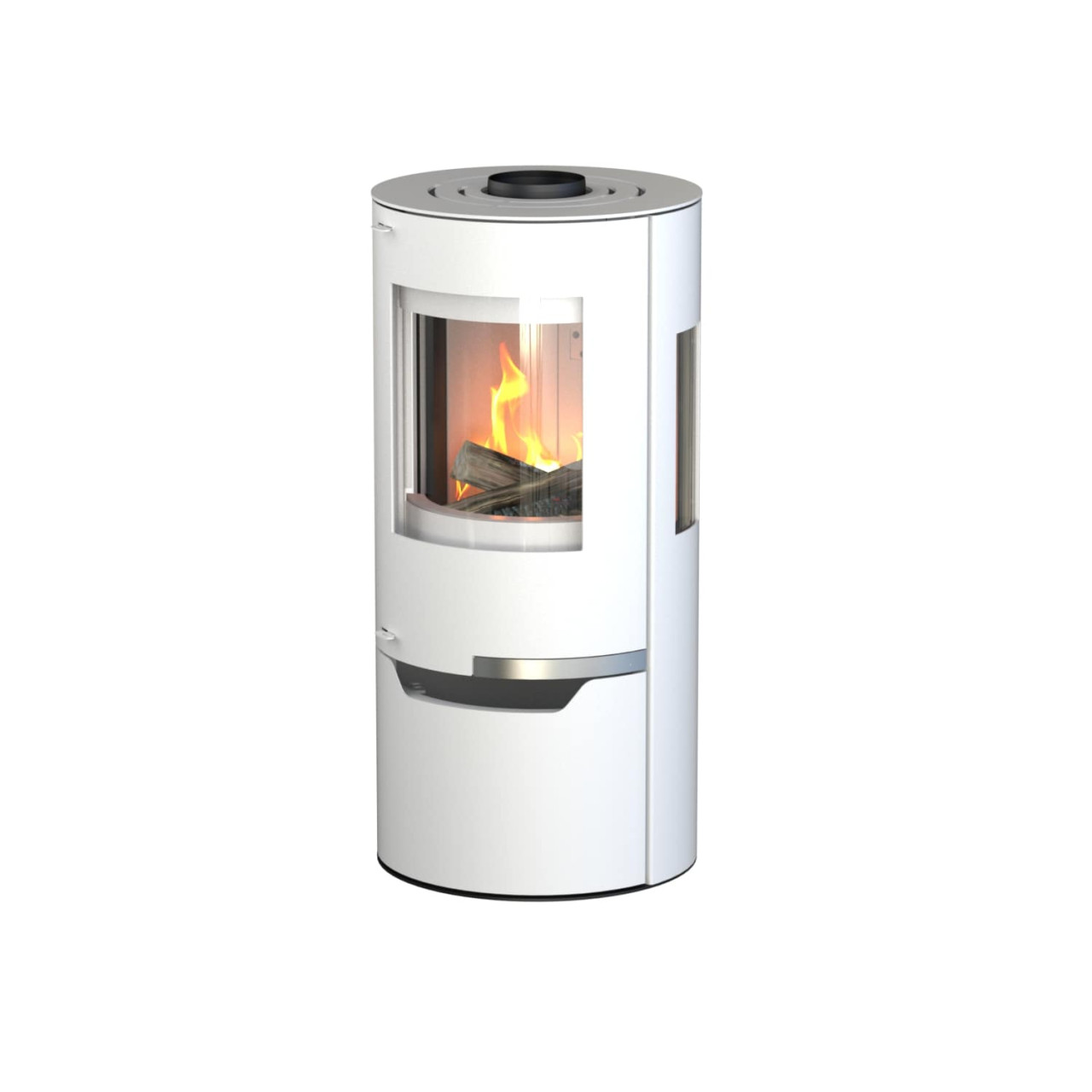 THERMIA Kaminofen &raquo;Hiron Trio&laquo;, Wei&szlig;, Stahl, 6 kW - weiss Bild 5