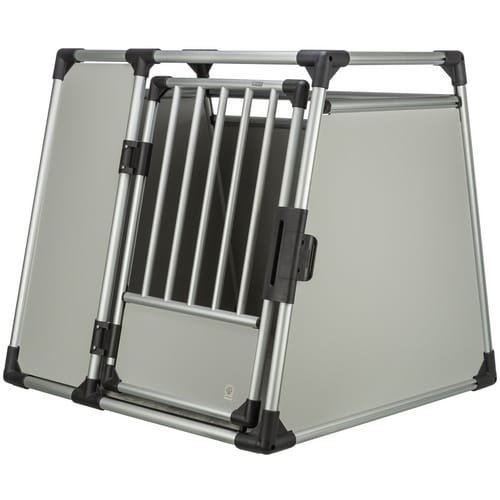 TRIXIE Transportbox, XL, 91 x 85 x 89 cm, hellgrau/silber