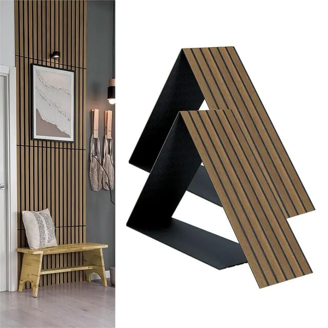 Akustikpaneel »Compact«, BxL: 61 x 244 cm, Eiche, Premium Echtholzfurnier - braun