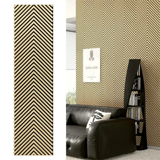 Akustikpaneel »Herringbone«, BxL: 52 x 275 cm, Eiche, Echtholzfurnier - braun