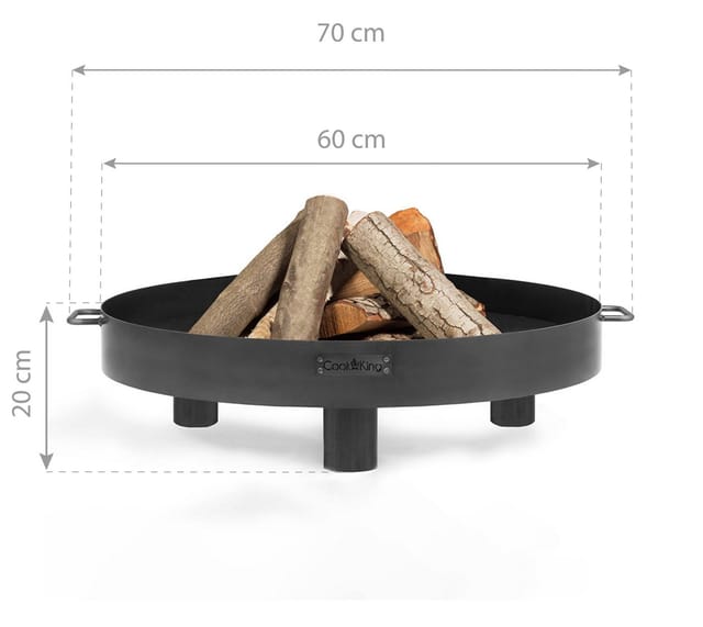 CookKing Feuerschale »Tunis 60«, BxHxT: 70 x 20 x 70 cm, schwarz