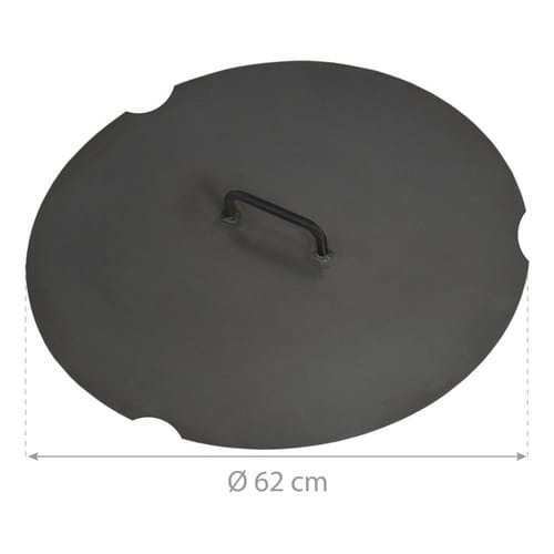 CookKing Feuerschalendeckel, BxHxT: 62 x 3 x 62 cm, schwarz