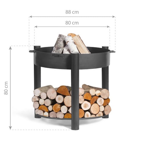 CookKing Feuerschale »Montana 80 hoch«, BxHxT: 88 x 80 x 88 cm, schwarz