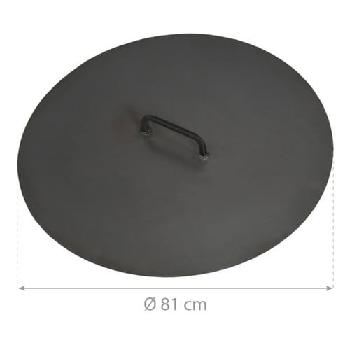 CookKing Feuerschalendeckel, BxHxT: 81 x 4 x 81 cm, schwarz
