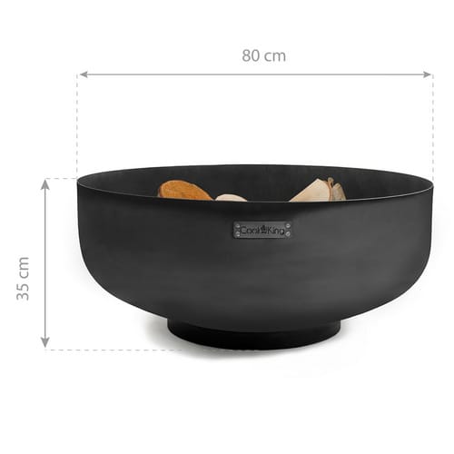 CookKing Feuerschale »Palermo XXL«, BxHxT: 80 x 35 x 80 cm, schwarz