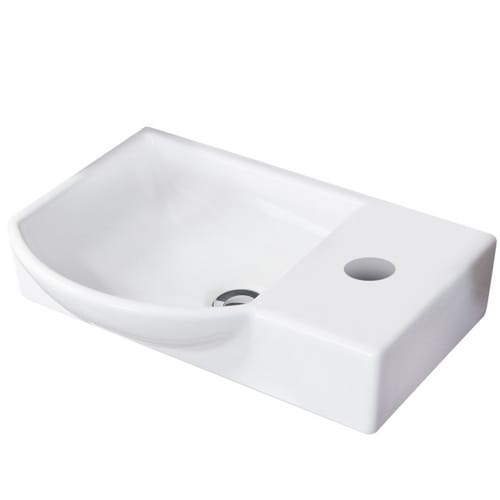 FACKELMANN Waschplatz-Set »SBC Gäste Bad«, 45cm links Asteiche/Weiß - weiss