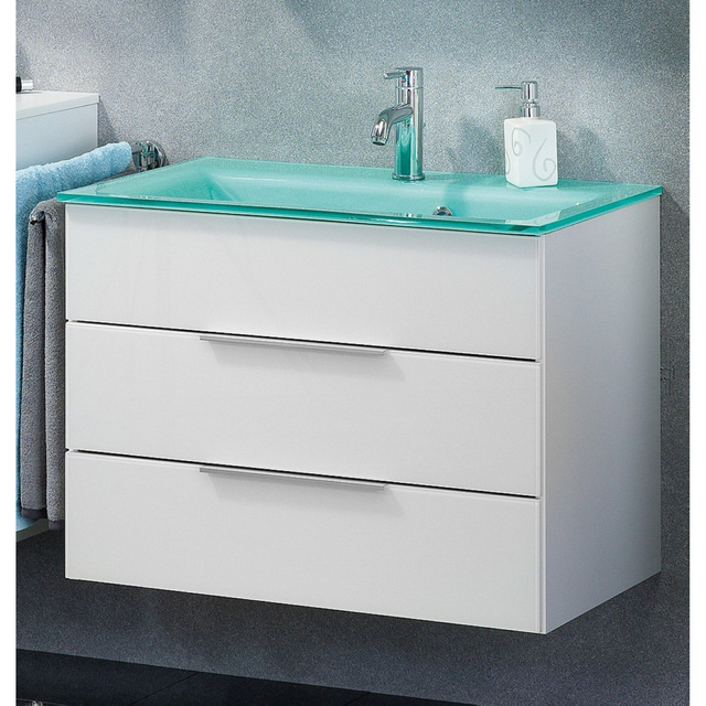 FACKELMANN Waschplatz-Set »KARA«, 80cm Weiß 2Schub - weiss