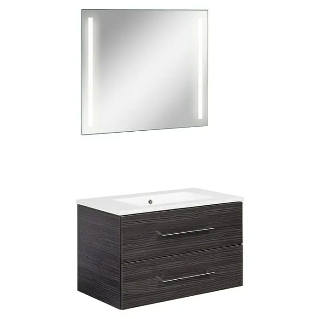 FACKELMANN Waschplatz-Set »B.PERFEKT«, 80cm SPS Dark Oak - braun