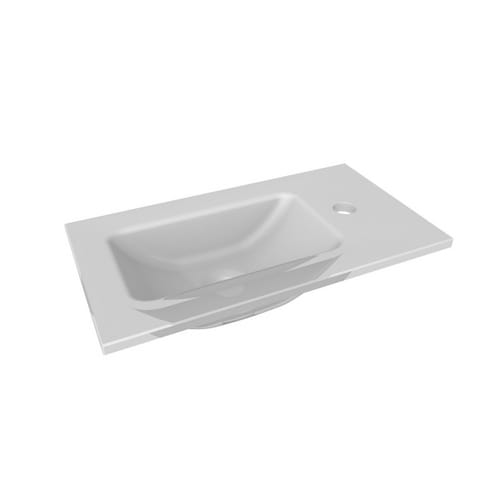 FACKELMANN Waschplatz-Set »SBC Gäste Bad«, 45cm links Anthrazit/Anthr. Glas - grau