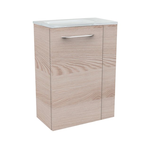 FACKELMANN Waschplatz-Set »SBC Gäste Bad«, 45cm links Alaska Esche - braun