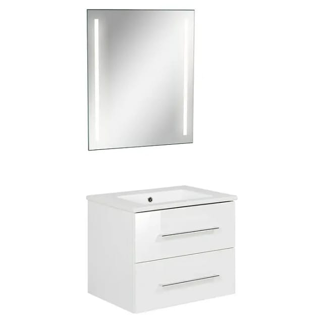 FACKELMANN Waschplatz-Set »B.PERFEKT«, 60cm SPS Weiß - weiss