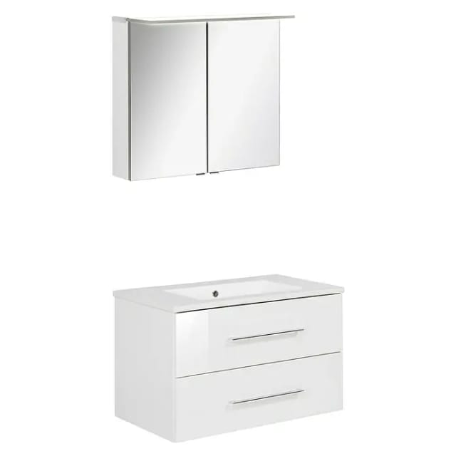 FACKELMANN Waschplatz-Set »B.PERFEKT«, 80cm SPS Weiß - weiss
