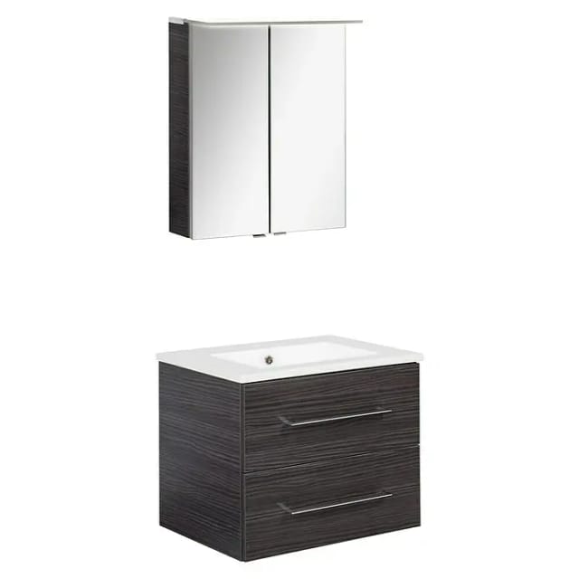 FACKELMANN Waschplatz-Set »B.PERFEKT«, 60cm SPS Dark Oak - braun
