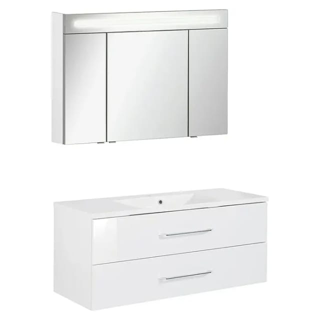 FACKELMANN Waschplatz-Set »B.CLEVER«, 120cm SPS Weiß - weiss