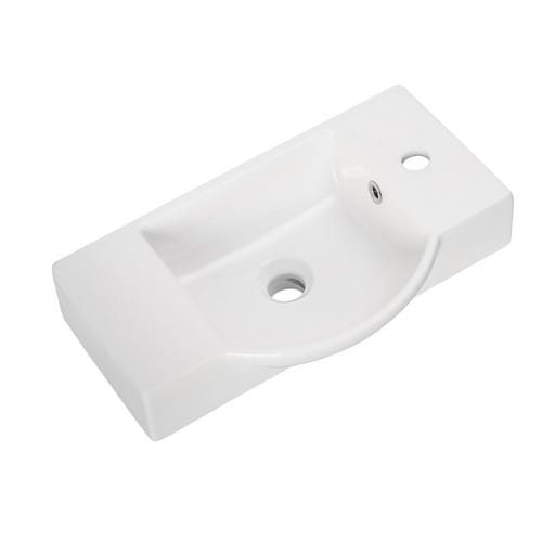 FACKELMANN Waschplatz-Set »SBC Gäste Bad«, 55cm rechts Weiß - weiss