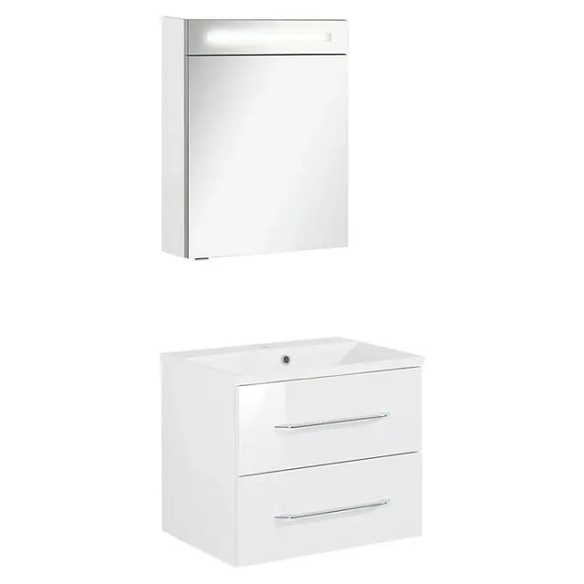 FACKELMANN Waschplatz-Set »B.CLEVER«, 60cm SPS Weiß - weiss