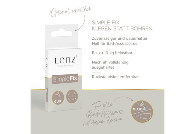 LENZ Handtuchhalter »JUNA«, Gold, Montageart: Kleben oder Bohren - goldfarben
