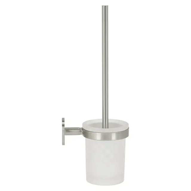 LENZ Toilettenbürstenhalter »NOA«, Nickel-matt, Montageart: Kleben oder Bohren - silberfarben