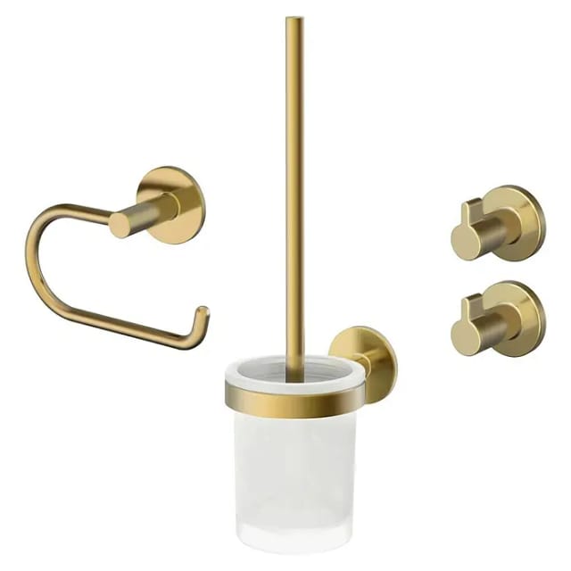 LENZ Bad-Accessoire-Set »JUNA«, Gold, Montageart: Kleben oder Bohren - goldfarben