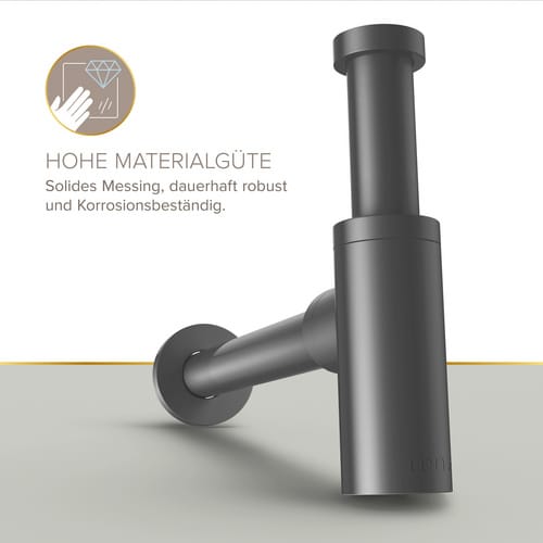 LENZ Flaschensiphon »JURI«, Ø: 32 mm, 1 1/4" - grau