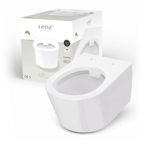 LENZ Wand WC »MELVA«, Keramik, weiß - weiss