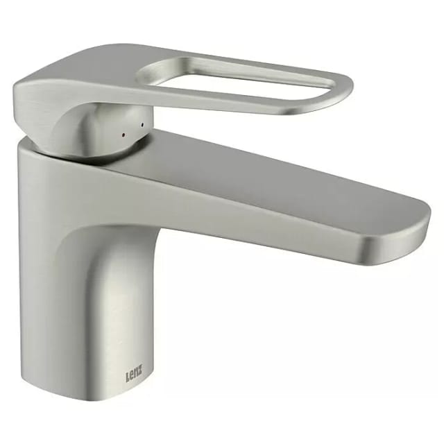 LENZ Waschtischarmatur »INOA«, 3/8", Messing, edelstahlfarben - silberfarben