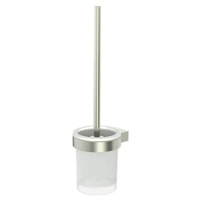 LENZ Toilettenbürstenhalter »PEARL«, Nickel-matt, Montageart: Kleben oder Bohren - silberfarben