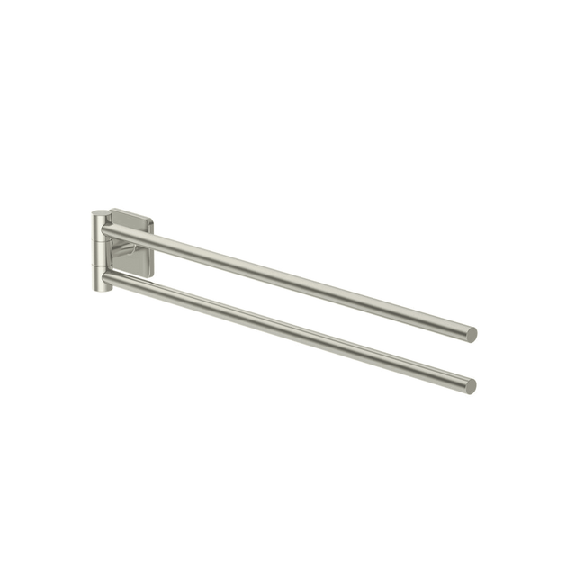 LENZ Handtuchhalter »VENT«, Nickel-matt, Montageart: Kleben oder Bohren - silberfarben