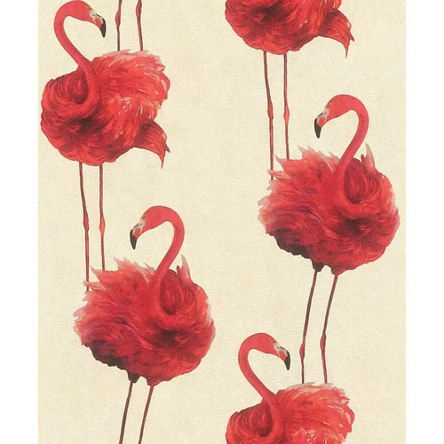 Rasch Selbstklebende Vliestapete »Flamazing«, 6,00x0,53m Flamingo pink beige