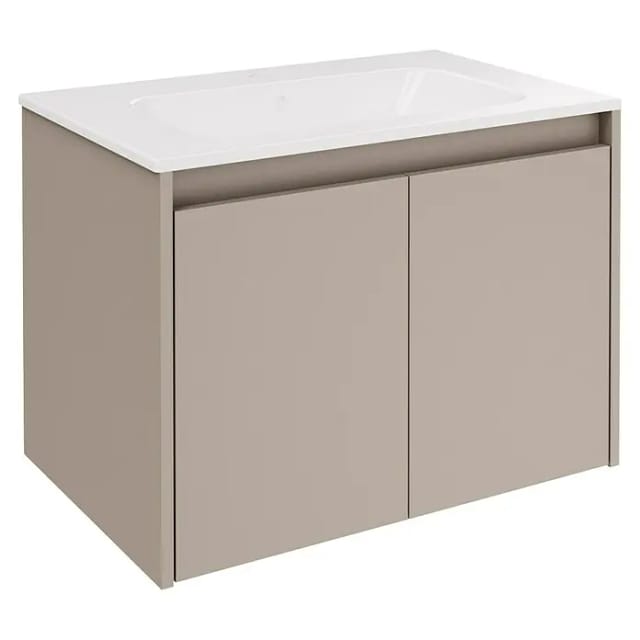 FACKELMANN Waschplatz-Set »Compact Line«, BxHxT: 710 x 515 x 465 mm, Kaschmir grau