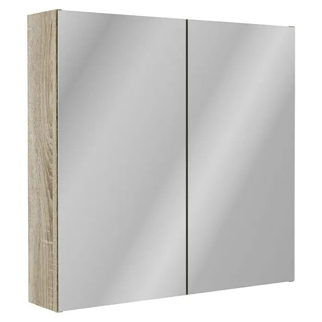 FACKELMANN Spiegelschrank »Compact Line«, BxHxT: 700 x 680 x 156 mm, Sonoma-Eiche - braun