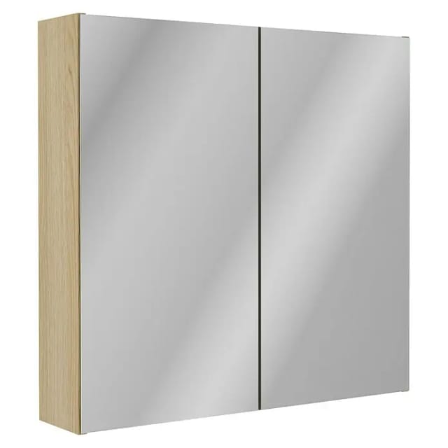 FACKELMANN Spiegelschrank »Compact Line«, BxHxT: 700 x 680 x 156 mm, Lindberg-Eiche - braun