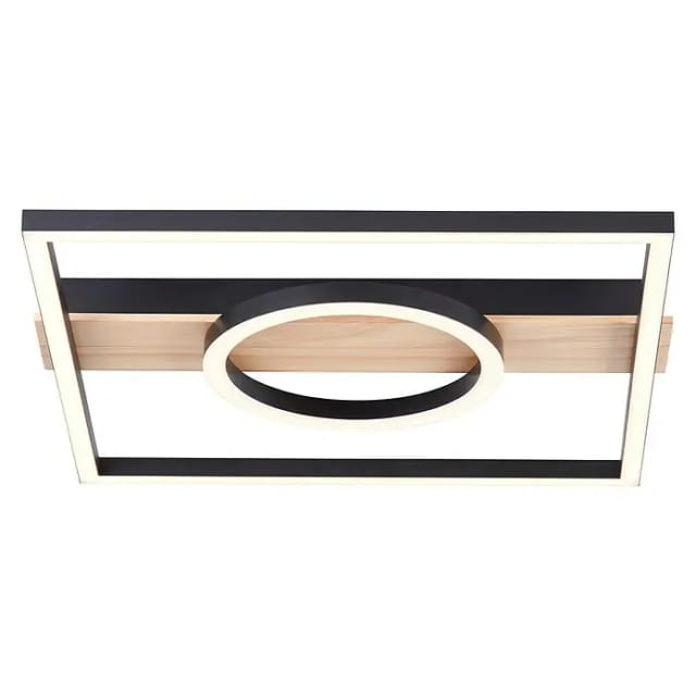 BRILLIANT LED-Deckenleuchte »Maureen«, 21W, 2310lm, 3000K, Metall/Holz/Kunststoff, schwarz - beige