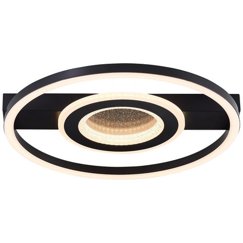 BRILLIANT LED-Deckenleuchte »Queens«, 26W, 2400lm, 3000K, Metall/Kunststoff, schwarz