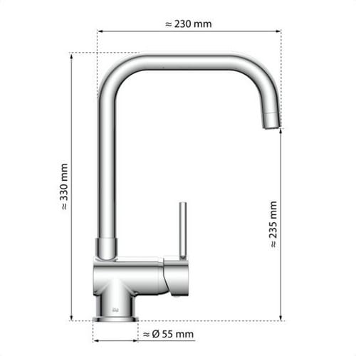 Eisl Spültischarmatur »FUTURA«, Chrom, Niederdruck - silberfarben