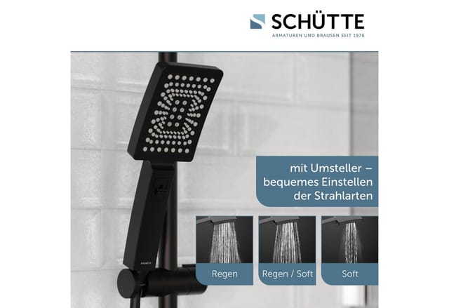 SCHÜTTE Brause »TRENTO«, Schwarz mattarmatur