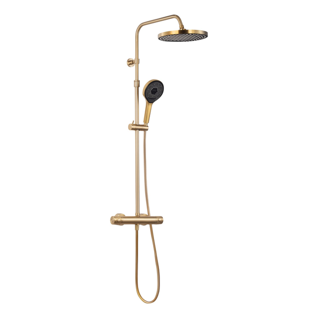 SCHÖNER WOHNEN KOLLEKTION Duschsystem »Glaia«, BxHxL: 37 x 114 x 31,5 cm, Metall, mattgold - goldfarben