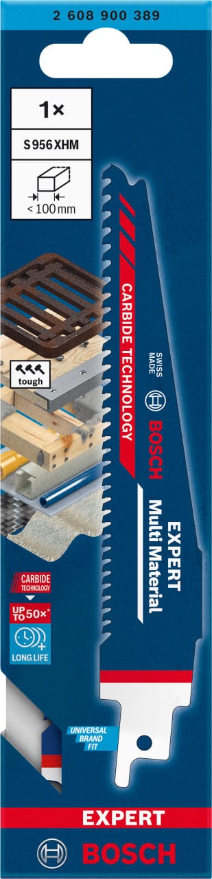 BOSCH Säbelsägeblatt »S 956 XHM Expert«, für zähe Baustoffe - blau